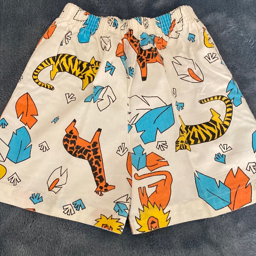 Jungle Print Cotton Shorts